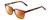 Profile View of Ernest Hemingway H4868 Designer Polarized Sunglasses with Custom Cut Red Mirror Lenses in Tortoise Havana Brown Amber/Grey Fade/Silver Accent Unisex Cateye Full Rim Acetate 52 mm