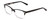 Profile View of Ernest Hemingway H4869 Designer Reading Eye Glasses with Custom Cut Powered Lenses in Gloss Black/Clear Crystal Fade/Silver Accents Unisex Cateye Full Rim Acetate 53 mm