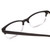 Close Up View of Ernest Hemingway H4869 Designer Reading Eye Glasses with Custom Cut Powered Lenses in Gloss Black/Clear Crystal Fade/Silver Accents Unisex Cateye Full Rim Acetate 53 mm