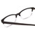 Close Up View of Ernest Hemingway H4869 Designer Single Vision Prescription Rx Eyeglasses in Gloss Black/Clear Crystal Fade/Silver Accents Unisex Cateye Full Rim Acetate 53 mm