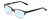 Profile View of Ernest Hemingway H4869 Designer Blue Light Blocking Eyeglasses in Gloss Black/Clear Crystal Fade/Silver Accents Unisex Cateye Full Rim Acetate 53 mm
