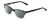 Profile View of Ernest Hemingway H4869 Designer Polarized Sunglasses with Custom Cut Smoke Grey Lenses in Gloss Black/Clear Crystal Fade/Silver Accents Unisex Cateye Full Rim Acetate 53 mm