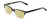 Profile View of Ernest Hemingway H4869 Designer Polarized Reading Sunglasses with Custom Cut Powered Sun Flower Yellow Lenses in Gloss Black/Clear Crystal Fade/Silver Accents Unisex Cateye Full Rim Acetate 53 mm