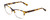 Profile View of Ernest Hemingway H4869 Designer Bi-Focal Prescription Rx Eyeglasses in Brown Amber Tortoise Havana/Clear Crystal Fade/Silver Accent Unisex Cateye Full Rim Acetate 53 mm