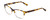 Profile View of Ernest Hemingway H4869 Designer Progressive Lens Blue Light Blocking Eyeglasses in Brown Amber Tortoise Havana/Clear Crystal Fade/Silver Accent Unisex Cateye Full Rim Acetate 53 mm