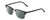 Profile View of Ernest Hemingway H4870 Designer Polarized Reading Sunglasses with Custom Cut Powered Smoke Grey Lenses in Matte Black/Shiny Gun Metal Unisex Cateye Full Rim Acetate 53 mm