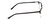 Side View of Ernest Hemingway 4870 Unisex Cateye Semi-Rimless Eyeglasses in Black/Silver 53mm