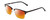 Profile View of Ernest Hemingway H4870 Designer Polarized Sunglasses with Custom Cut Red Mirror Lenses in Shiny Black/Silver Unisex Cateye Full Rim Acetate 53 mm