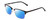 Profile View of Ernest Hemingway H4870 Designer Polarized Sunglasses with Custom Cut Blue Mirror Lenses in Shiny Black/Silver Unisex Cateye Full Rim Acetate 53 mm