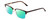 Profile View of Ernest Hemingway H4870 Designer Polarized Reading Sunglasses with Custom Cut Powered Green Mirror Lenses in Shiny Brown Auburn Tortoise Havana/Gold Unisex Cateye Full Rim Acetate 53 mm