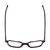 Top View of Ernest Hemingway 4872 Unisex Square Eyeglasses in Gloss Black/Silver Accent 50mm