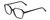 Profile View of Ernest Hemingway H4872 Designer Single Vision Prescription Rx Eyeglasses in Gloss Black/Silver Accents Unisex Square Full Rim Acetate 50 mm