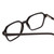Close Up View of Ernest Hemingway H4872 Designer Bi-Focal Prescription Rx Eyeglasses in Gloss Black/Silver Accents Unisex Square Full Rim Acetate 50 mm