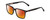 Profile View of Ernest Hemingway H4866 Designer Polarized Sunglasses with Custom Cut Red Mirror Lenses in Gloss Black/Silver Accents Unisex Cateye Full Rim Acetate 51 mm