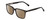 Profile View of Ernest Hemingway H4866 Designer Polarized Reading Sunglasses with Custom Cut Powered Amber Brown Lenses in Gloss Black/Silver Accents Unisex Cateye Full Rim Acetate 51 mm