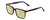 Profile View of Ernest Hemingway H4866 Designer Polarized Reading Sunglasses with Custom Cut Powered Sun Flower Yellow Lenses in Gloss Black/Silver Accents Unisex Cateye Full Rim Acetate 51 mm