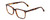 Profile View of Ernest Hemingway H4866 Designer Reading Eye Glasses with Custom Cut Powered Lenses in Brown Amber Tortoise/Silver Accent Unisex Cateye Full Rim Acetate 51 mm