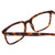 Close Up View of Ernest Hemingway H4866 Designer Bi-Focal Prescription Rx Eyeglasses in Brown Amber Tortoise/Silver Accent Unisex Cateye Full Rim Acetate 51 mm