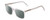 Profile View of Ernest Hemingway H4866 Designer Polarized Reading Sunglasses with Custom Cut Powered Smoke Grey Lenses in Clear Crystal/Silver Glitter Accent Unisex Cateye Full Rim Acetate 51 mm