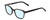 Profile View of Ernest Hemingway H4867 Designer Blue Light Blocking Eyeglasses in Gloss Black/Silver Accents Unisex Cateye Full Rim Acetate 50 mm