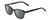 Profile View of Ernest Hemingway H4867 Designer Polarized Sunglasses with Custom Cut Smoke Grey Lenses in Gloss Black/Silver Accents Unisex Cateye Full Rim Acetate 50 mm