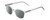 Profile View of Ernest Hemingway H4867 Designer Polarized Reading Sunglasses with Custom Cut Powered Smoke Grey Lenses in Clear Crystal/Silver Glitter Accent Unisex Cateye Full Rim Acetate 50 mm