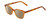 Profile View of Ernest Hemingway H4867 Designer Polarized Sunglasses with Custom Cut Amber Brown Lenses in Demi-Tortoise Havana Blonde/Silver Accent Unisex Cateye Full Rim Acetate 50 mm