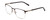 Profile View of Ernest Hemingway 4864 Unisex Cateye Semi-Rimless Eyeglasses in Brown Silver 58mm
