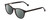 Profile View of Ernest Hemingway H4865 Designer Polarized Sunglasses with Custom Cut Smoke Grey Lenses in Gloss Black/Rounded Tips Unisex Cateye Full Rim Acetate 49 mm