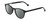 Profile View of Ernest Hemingway H4865 Designer Polarized Reading Sunglasses with Custom Cut Powered Smoke Grey Lenses in Gloss Black/Rounded Tips Unisex Cateye Full Rim Acetate 49 mm