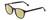 Profile View of Ernest Hemingway H4865 Designer Polarized Reading Sunglasses with Custom Cut Powered Sun Flower Yellow Lenses in Gloss Black/Rounded Tips Unisex Cateye Full Rim Acetate 49 mm
