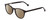 Profile View of Ernest Hemingway H4865 Designer Polarized Reading Sunglasses with Custom Cut Powered Amber Brown Lenses in Gloss Black/Rounded Tips Unisex Cateye Full Rim Acetate 49 mm