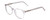 Profile View of Ernest Hemingway H4865 Designer Reading Eye Glasses with Custom Cut Powered Lenses in Clear Crystal Silver Glitter/Rounded Tips Unisex Cateye Full Rim Acetate 49 mm