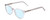 Profile View of Ernest Hemingway H4865 Designer Blue Light Blocking Eyeglasses in Clear Crystal Silver Glitter/Rounded Tips Unisex Cateye Full Rim Acetate 49 mm