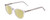 Profile View of Ernest Hemingway H4865 Designer Polarized Reading Sunglasses with Custom Cut Powered Sun Flower Yellow Lenses in Clear Crystal Silver Glitter/Rounded Tips Unisex Cateye Full Rim Acetate 49 mm