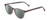 Profile View of Ernest Hemingway H4865 Designer Polarized Sunglasses with Custom Cut Smoke Grey Lenses in Grey Mist Crystal/Rounded Tips Unisex Cateye Full Rim Acetate 49 mm