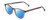 Profile View of Ernest Hemingway H4865 Designer Polarized Reading Sunglasses with Custom Cut Powered Blue Mirror Lenses in Grey Mist Crystal/Rounded Tips Unisex Cateye Full Rim Acetate 49 mm