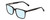 Profile View of Ernest Hemingway H4866 Designer Blue Light Blocking Eyeglasses in Gloss Black/Silver Accents Unisex Cateye Full Rim Acetate 51 mm