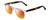 Profile View of Ernest Hemingway H4861 Designer Polarized Sunglasses with Custom Cut Red Mirror Lenses in Clear Crystal/Brown Tortoise Havana Unisex Cateye Full Rim Acetate 55 mm