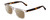 Profile View of Ernest Hemingway H4861 Designer Polarized Reading Sunglasses with Custom Cut Powered Amber Brown Lenses in Clear Crystal/Brown Tortoise Havana Unisex Cateye Full Rim Acetate 55 mm