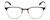 Front View of Ernest Hemingway H4862 Designer Single Vision Prescription Rx Eyeglasses in Satin Black/Silver Geometric Pattern Unisex Cateye Full Rim Stainless Steel 52 mm