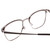Close Up View of Ernest Hemingway H4862 Designer Single Vision Prescription Rx Eyeglasses in Satin Black/Silver Geometric Pattern Unisex Cateye Full Rim Stainless Steel 52 mm