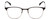 Front View of Ernest Hemingway H4862 Designer Bi-Focal Prescription Rx Eyeglasses in Satin Black/Silver Geometric Pattern Unisex Cateye Full Rim Stainless Steel 52 mm