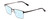 Profile View of Ernest Hemingway H4863 Designer Progressive Lens Blue Light Blocking Eyeglasses in Satin Black/Silver Geometric Pattern Unisex Rectangle Full Rim Stainless Steel 52 mm