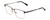 Profile View of Ernest Hemingway H4863 Designer Reading Eye Glasses with Custom Cut Powered Lenses in Satin Gun Metal/Silver Geometric Pattern Unisex Rectangle Full Rim Stainless Steel 52 mm