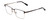 Profile View of Ernest Hemingway H4863 Designer Single Vision Prescription Rx Eyeglasses in Satin Gun Metal/Silver Geometric Pattern Unisex Rectangle Full Rim Stainless Steel 52 mm