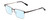 Profile View of Ernest Hemingway H4863 Designer Blue Light Blocking Eyeglasses in Satin Gun Metal/Silver Geometric Pattern Unisex Rectangle Full Rim Stainless Steel 52 mm