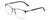 Profile View of Ernest Hemingway H4864 Designer Reading Eye Glasses with Custom Cut Powered Lenses in Matte Black Satin Silver Unisex Cateye Full Rim Stainless Steel 58 mm