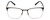 Front View of Ernest Hemingway H4864 Designer Reading Eye Glasses with Custom Cut Powered Lenses in Matte Black Satin Silver Unisex Cateye Full Rim Stainless Steel 58 mm