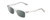 Profile View of Ernest Hemingway H4857 Designer Polarized Reading Sunglasses with Custom Cut Powered Smoke Grey Lenses in Shiny Clear Crystal Unisex Cateye Full Rim Acetate 56 mm